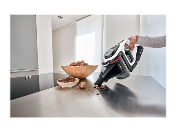 Bosch Serie 8 BBS8214, Kuiva, Pussiton, Valkoinen, 0,4 L, Akku, 65 min