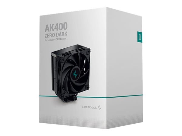 Deepcool AK400 ZERO DARK - Processorkylare - (för: LGA1700, LGA1200, LGA1151, LGA1150, LGA1155, AM4, AM5) - 120 mm - svart