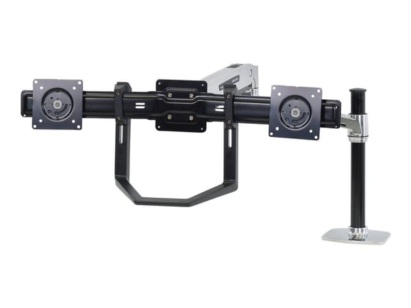 Ergotron - Monteringssett (håndtak, dobbel skjermfeste) - for 2 LCD-skjermer - svart - skjermstørrelse: 17"-24" - for P/N: 45-353-026