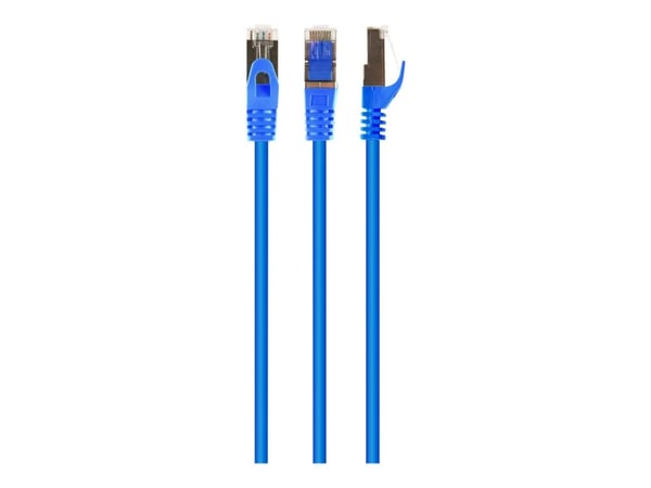 Cablexpert - Koblingskabel - RJ-45 (hann) til RJ-45 (hann) - SFTP - CAT 6a - halogenfri, formstøpt, uten hindringer - blå