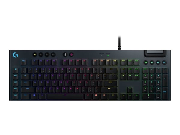 Logitech G G815 - Tastatur - bakgrunnsbelyst - USB - QWERTY - Nordisk (dansk/finsk/norsk/svensk) - tastsvitsj: GL Tactile - hvit