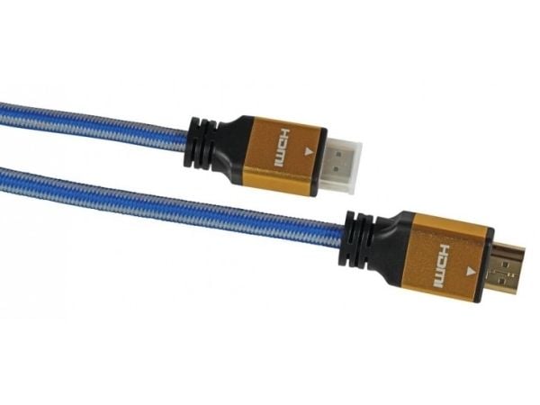 iBOX HD04 - HDMI-kabel - HDMI hann til HDMI hann - 1.5 m - blå - 4K-støtte