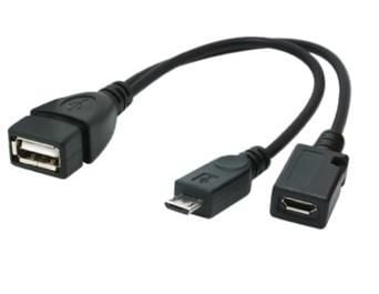 Cablexpert - USB-kaapeli - USB (naaras) - Micro-USB Type B - USB 2.0 OTG - 15 cm - muotoiltu