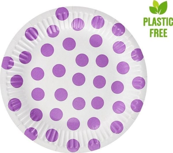 GoDan papirformer Små prikker lavendel 18 cm 6 stk.