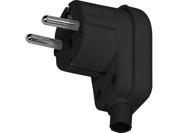 Kulmaliitin, Uni-Schuko, irrotettava, musta OR-AE-13182/B