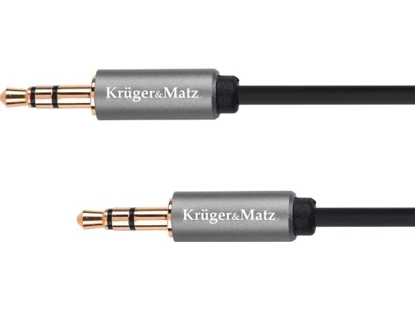 Kabel Kruger&Matz Jack 3.5mm - Jack 3.5mm 3 m sølv (KM1228)