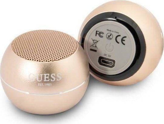 Guess Guwsalged Mini Bluetooth-högtalare, guld (GUE002431)