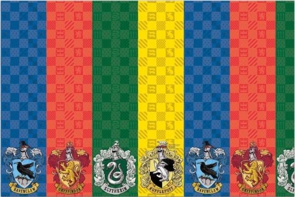 GoDan bordduks-papper. Harry Potter Hogwarts Houses 120x180 cm