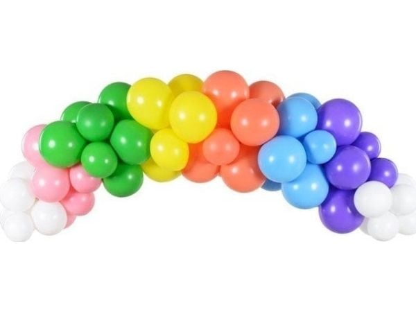 PartyDeco GBN5, Toy balloon, Latex, Multifärg, Oval, 2000 mm, 60 styck