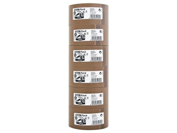 Tesapack Strong - Pakketape - 50 mm x 66 m - polypropylen - brun