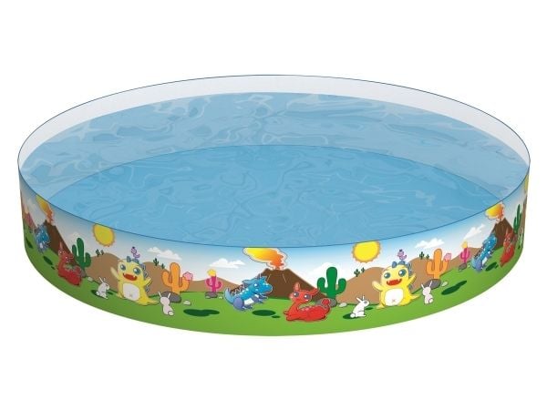 Bestway 55001, Pool med ram, 1612 l, Rund, 3 År, PVC, Vinyl, Multifärg