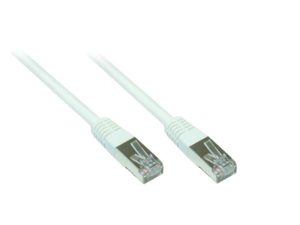 RJ45 patchkabel Cat.7 råkabel m. låsebeskyttelse (RNS®) S/FTP PiMF halogenfri 600 MHz OFC hvit 10 m Good Connections® (8070R-100W)
