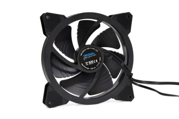 Alphacool 24807, Vifte, 14 cm, 600 RPM, 1500 RPM, 71 m³/t, Sort
