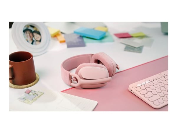 Logitech Zone Vibe 100 - Kuulokkeet - Bluetooth - langaton - Rose