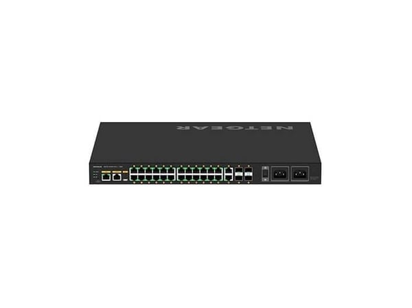 NETGEAR AV Line M4250-26G4F-PoE++ - Switch - L3 - Styrt - 24 x 10/100/1000 (PoE++) + 2 x 10/100/1000 + 4 x 1000Base-X SFP - side til side-luftflyt ...