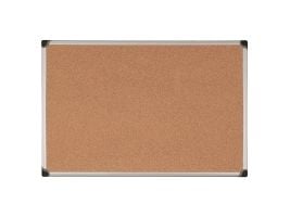 Bi-Office Maya Cork Board, Fast anslagstavla, Aluminium, Svart, Trä, Kork, 600 x 450 mm, Aluminium, Aluminium