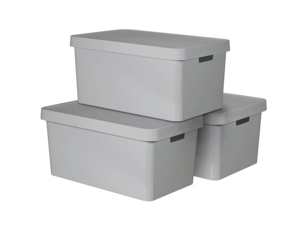 Curver 240659 plastbokser INFINITY (B x H x T) 560 x 270 x 390 mm grå 3 stk
