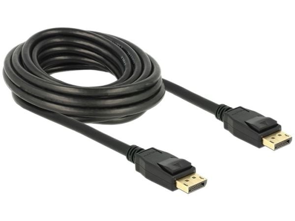 Delock - DisplayPort-kabel - DisplayPort (hann) til DisplayPort (hann) - 5 m - låst - svart