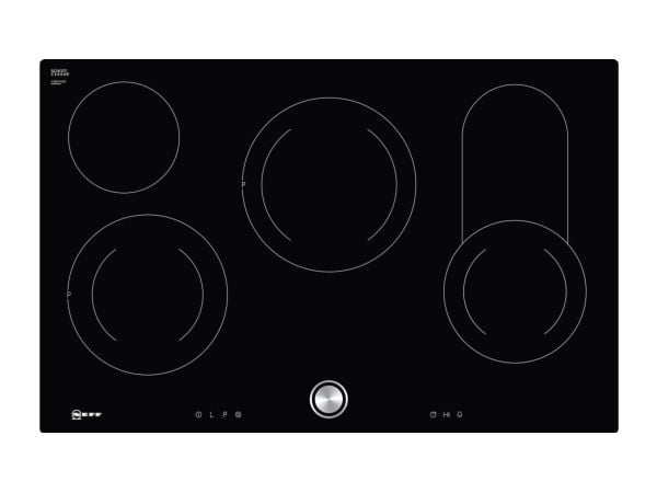 Neff T18PT16X0 - Keramisk komfyrtopp - 4 plater - Nisje - bredde: 78 cm - dybde: 50 cm - uten ramme - svart
