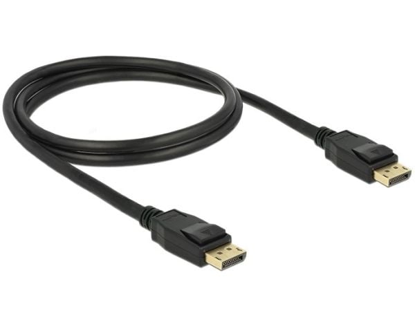 Delock - DisplayPort-kabel - DisplayPort (hann) til DisplayPort (hann) - 1 m - låst - svart