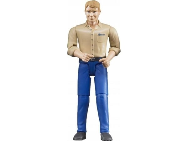 Bror figur av en mann i blå jeans