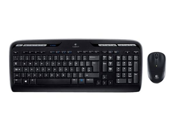 Logitech Wireless Combo MK330 - Tastatur- og mussett - trådløs - 2.4 GHz - Storbritannia - svart
