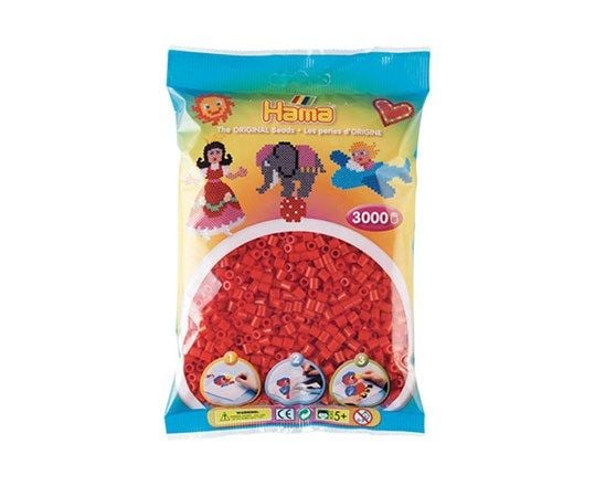 Hama Beads 201-05, Rød, Rørperle, 3000 stykker