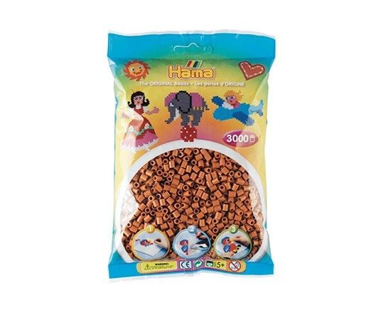 Hama Beads 201-21, Brun, Rørperle, 3000 stykker