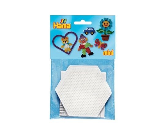 Hama mini 2 stk stiftplater sekskantet 7,5x9 cm