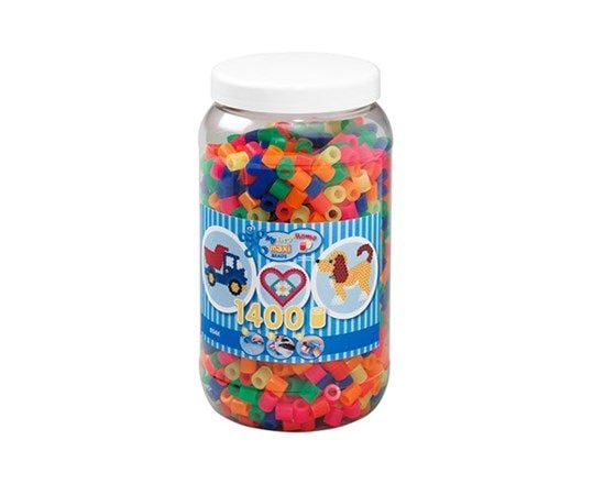 Hama maxi 1400kpl ämpäriin neon mix 51