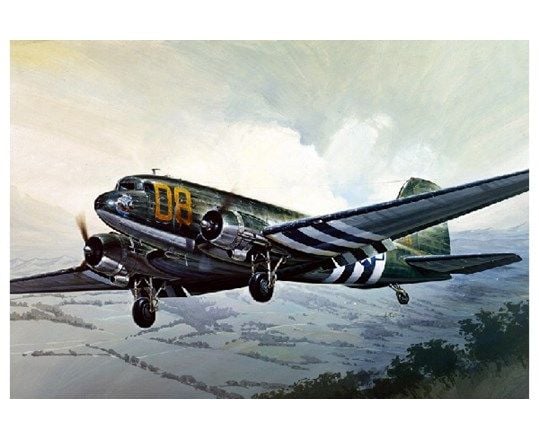 Italeri C - 47 SkyTrain, Flymodell med fastvinge, Monteringssett, 1:72, C - 47 SkyTrain, Alle kjønn, Plast