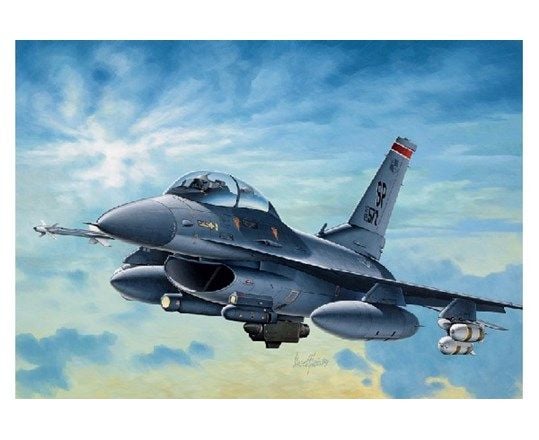 Italeri F-16 C/D Night Falcon, Flymodell med fastvinge, Monteringssett, 1:72, F-16 C/D, Alle kjønn, Plast