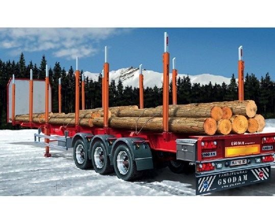 Italeri TIMBER TRAILER, Truck/trailer, Monteringssett, 1:24, TIMBER TRAILER, Alle kjønn, Plast