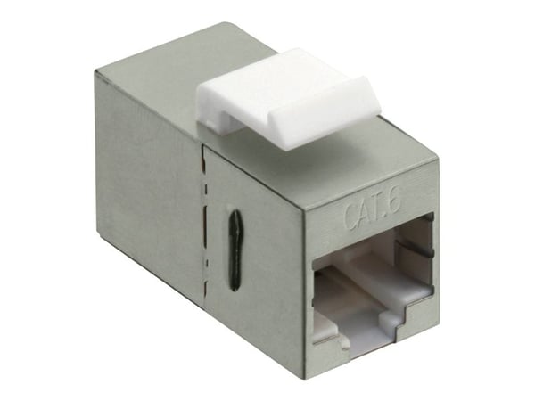 LogiLink NK4011, Tasainen, Metallinen, Valkoinen, RJ45, RJ45, Naaras, Naaras