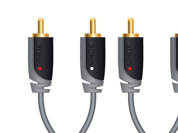 Sinox Plus+ Stereo RCA Cable - Lydkabel - RCA x 2 hann til RCA x 2 hann - 10 m
