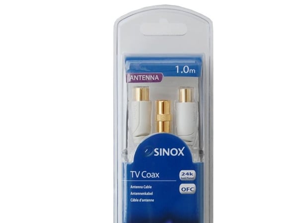 Sinox 1.0m RF M/F, 1 m, RF, RF, Valkoinen
