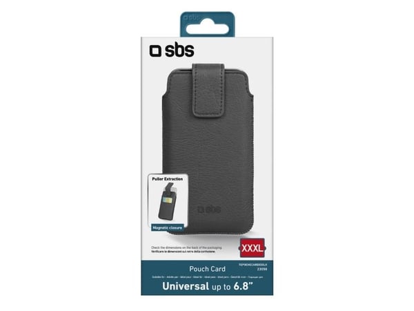 SBS TEPOCHECARDXXXLK, Veske beholder, Alle merker, 80 x 170 mm, 17,3 cm (6.8"), Sort