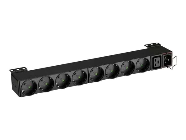Eaton EFLX8D, 50/60 Hz, 13 A, Tyyppi F, C20 liitin, 9 AC-pistorasia(a), Telineasennettava