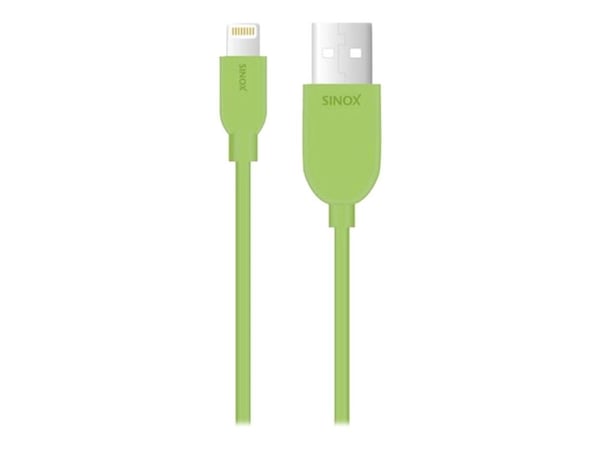 Sinox i-Media - Lightning-kabel - USB hann til Lightning hann - 2 m - grønn