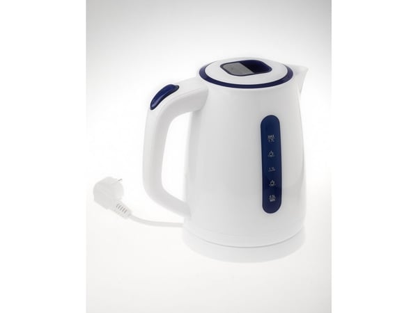 Adler AD 1234, 1,7 l, 2200 W, Blå, Hvit, Vannivåindikator, Filtrering