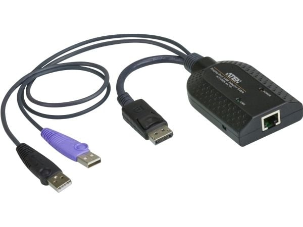 ATEN KA7169 DisplayPort USB Virtual Media KVM-sovitin kaapeli älykortinlukijalla (CPU-moduuli) - KVM / audio-laajennin - USB