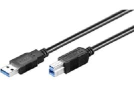 MicroConnect - USB-kabel - USB Type B (hann) til USB-type A (hann) - USB 3.0 - 5 m - svart