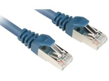 Sharkoon - Koblingskabel - RJ-45 (hann) til RJ-45 (hann) - SFTP - CAT 6 - blå