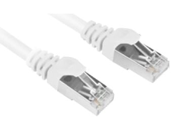 Sharkoon - Koblingskabel - RJ-45 (hann) til RJ-45 (hann) - SFTP - CAT 6 - hvit