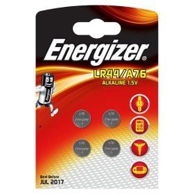 Energizer 53541116405, Kertakäyttöinen akku, LR44, Alkali, 1,5 V, 4 kpl, Nappi/kolikko
