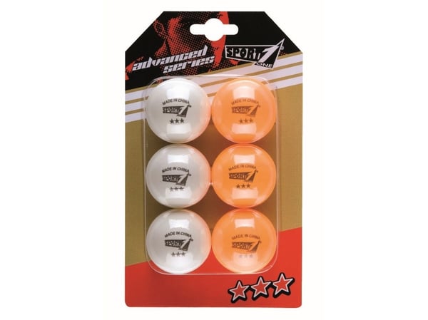 Sport1 Bordtennis bolde 40mm ''Advanced 3 star'' (6 stk.) Sport1 Bordtennis bolde 40mm ''Advanced 3 star'' (6 stk.)
