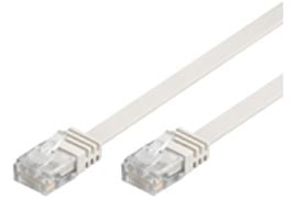 MicroConnect - Nettverkskabel - RJ-45 (hann) til RJ-45 (hann) - UTP - CAT 6 - med støvel, flat - hvit