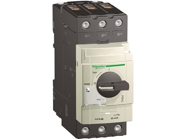Schneider Electric GV3L40, Motorstartare, Svart, 50/60 hz, -20 - 60 ° C, -40 - 80%, 55 mm
