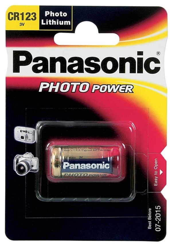 Panasonic CR-123APA/1B, Kertakäyttöinen akku, Litium, 3 V, 1 kpl, Lieriömäinen