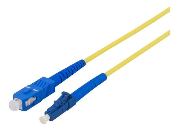 DELTACO LCSC-81 - Nettverkskabel - LC-enkeltmodus (hann) til SC-enkeltmodus (hann) - 1 m - fiberoptisk - 9 / 125 micron - OS1/OS2
